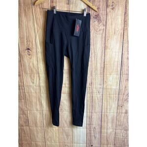 The Gym People Black Leggings with Phone/Credit/Keys Pockets Size S